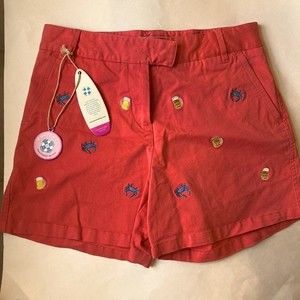 WOMEN'S CRAB & BEER SAILING SHORT - m RED CHESAPEAKE BAY OUTFITTERS size 8.